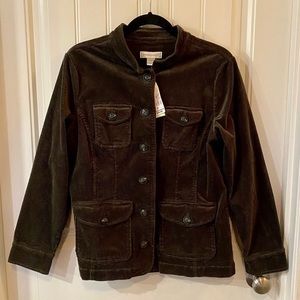 Christopher & Banks‎ NWT women’s green corduroy blazer jacket medium
